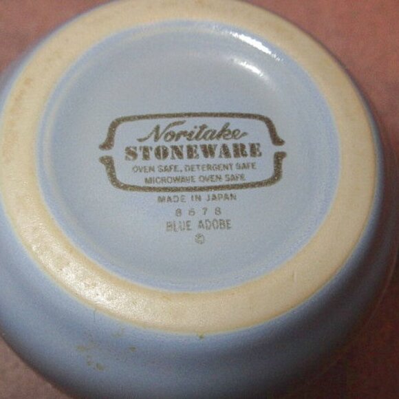 80s Vtg NORITAKE Japan BLUE ADOBE Coffee Tea MUG Cup REPLACEMENT Stoneware 8678 - Picture 7 of 7